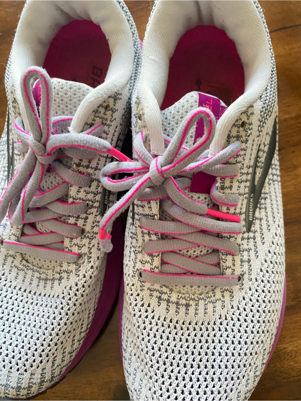 Brooks Women’s Running Shoes - White and Pink - Picture 4 of 5